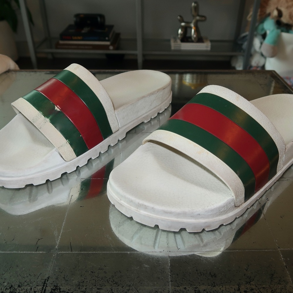 Gucci Pursuit trek rubber slider sandals